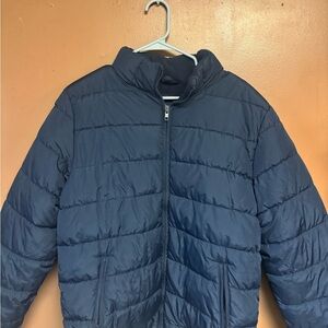 Navy Quilted Puffer Jacket GAP